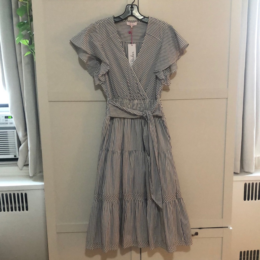 Bessie Stripe Cotton Poplin Dress